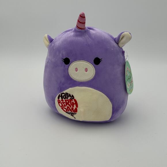 Squishmallows Narwhal Birthday Purple - Picture 1 of 10